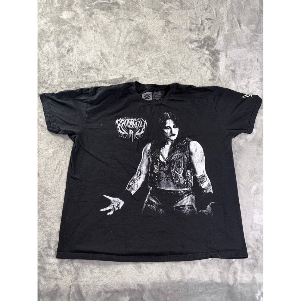 WWE This IS MY Brutality R Wrestling T-Shirt Rhea Ripley Mens 2XL Black heavy